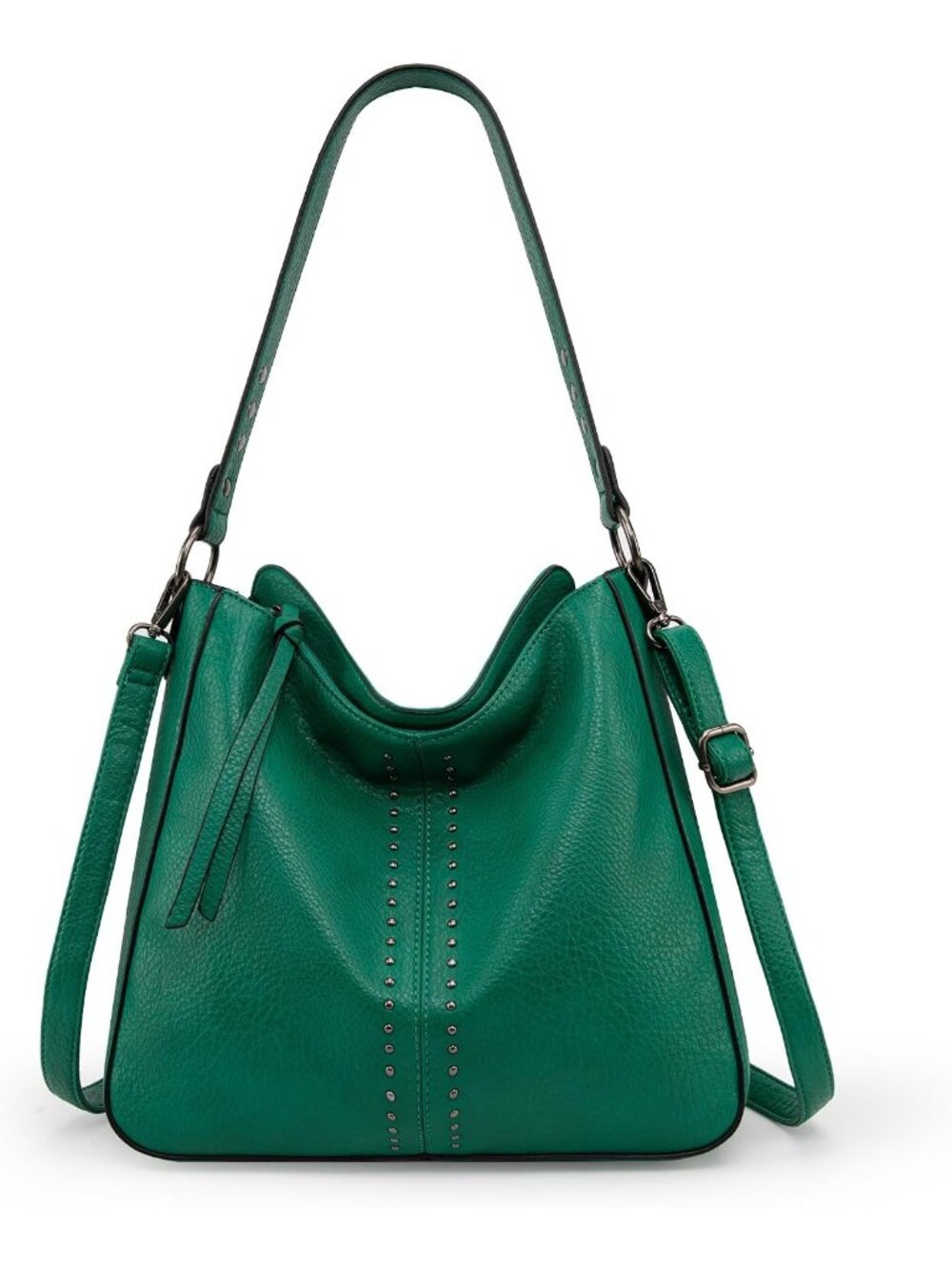 Women's Jade Green Leather West Hobo Crossbody Leather Purse Ladies Shoulder Bag